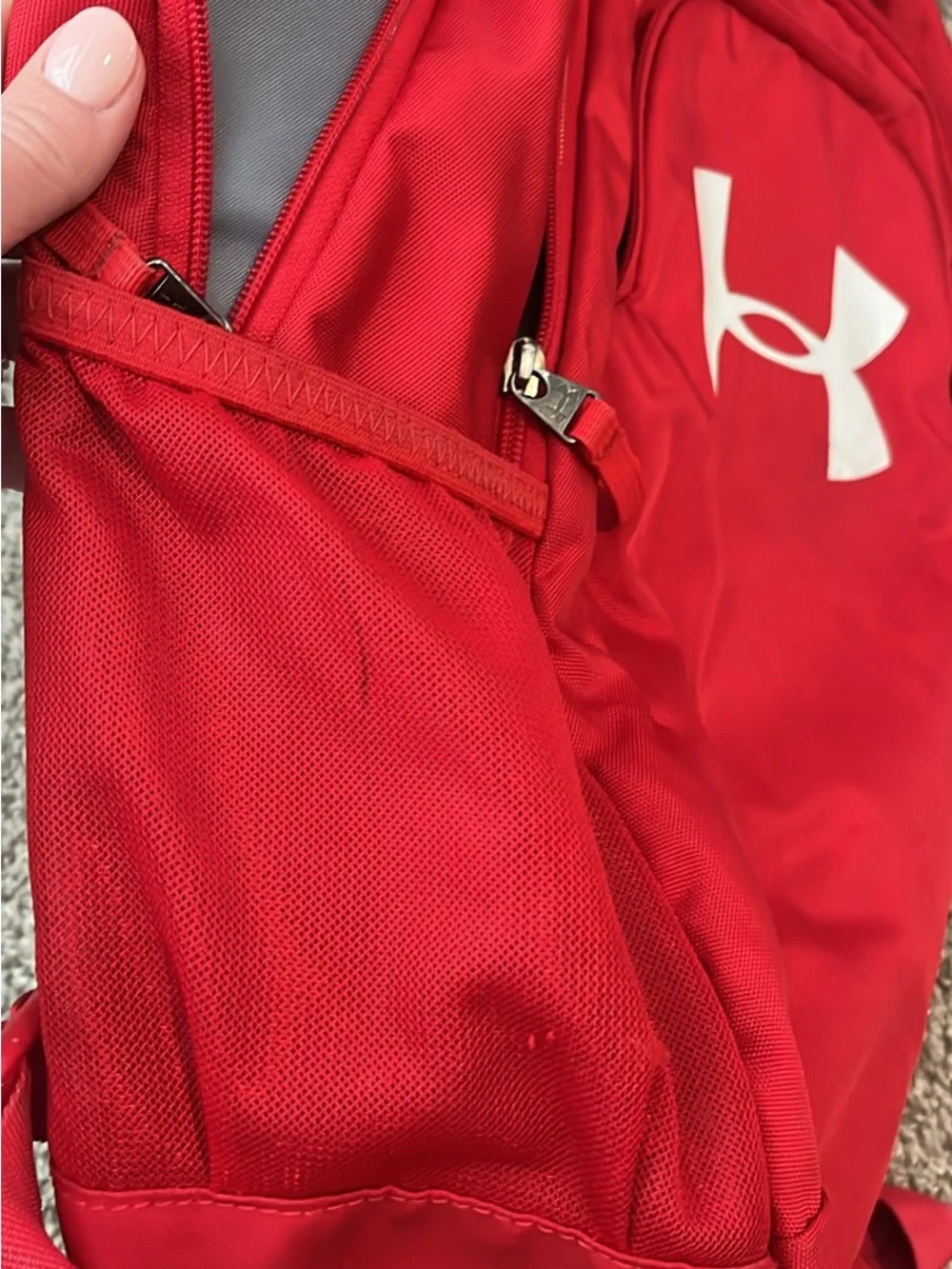 Under Armour Red Storm Backpack with White Logo